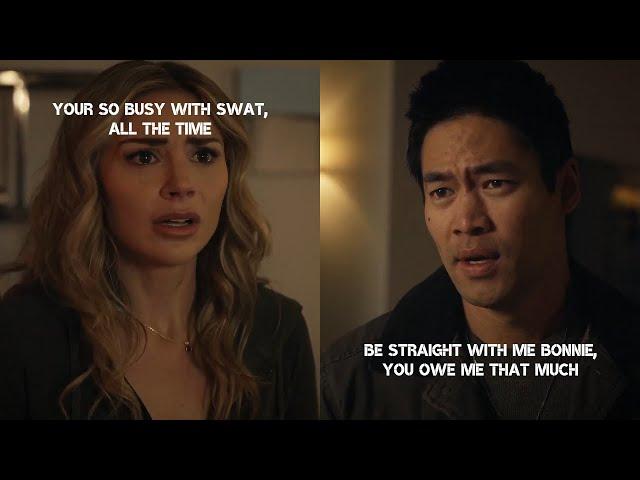 Tan finds out that Bonnie is cheating on him! | S.W.A.T S6 E13 Lion's Share