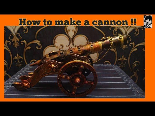 DIY How to make a cannon ।। vintage cannon model ।।  Indian heritage cannons ।। Cardboard cannon