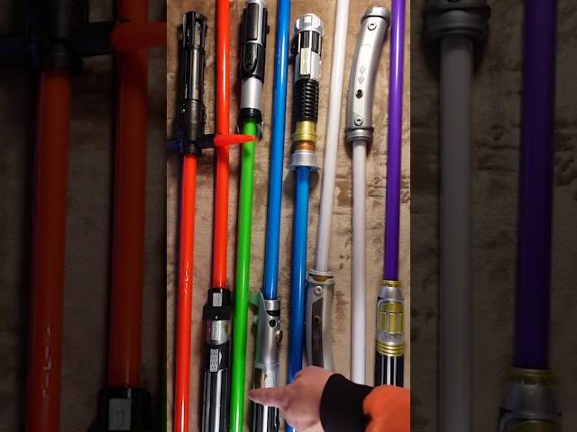 Quick comparison of Disney Store toy lightsabers (one by one)