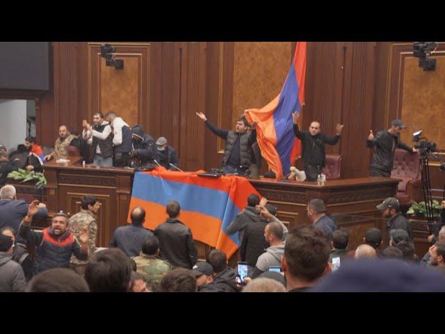 Protesters storm Armenian parliament and govt. headquarters