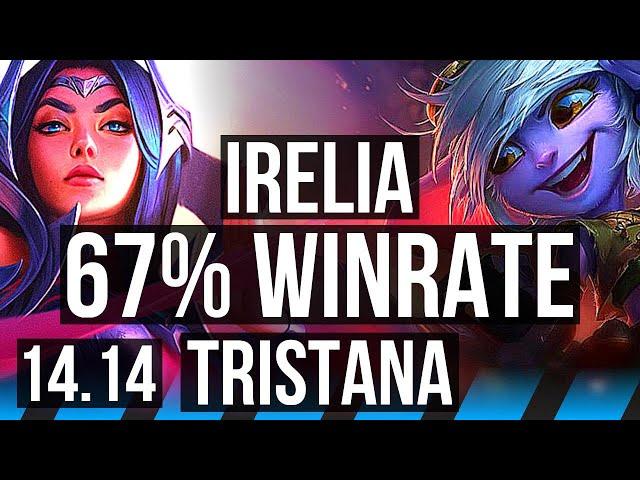 IRELIA vs TRISTANA (MID) | 67% winrate, 6 solo kills, 10/2/5, Godlike | VN Master | 14.14