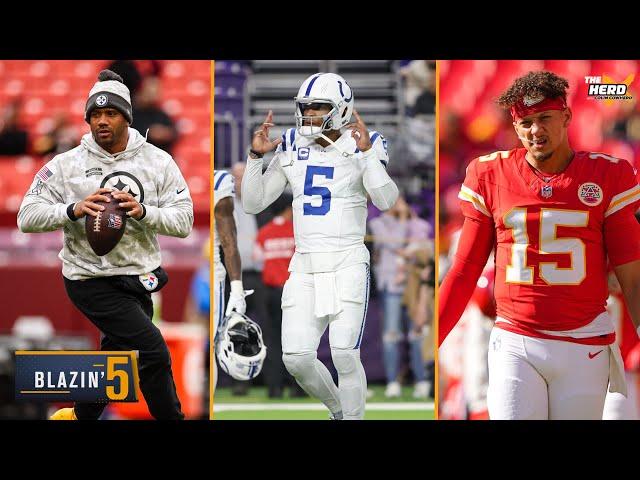 Blazin' 5: Dogs are barking for Steelers (+3.5), Chiefs (+2.5) & Colts (+4) Week 11 wins | THE HERD