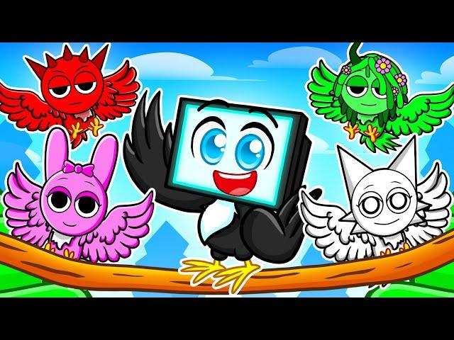 Having A BIRD FAMILY With SPRUNKI GIRLS in Roblox...