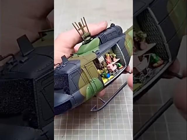 Bell UH 1D Helicopter 1:35 Part 4 #automobile #diorama #painting #miniature #helicopter #hobby