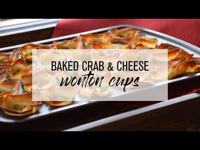 Baked Crab and Cheese Wonton Cups