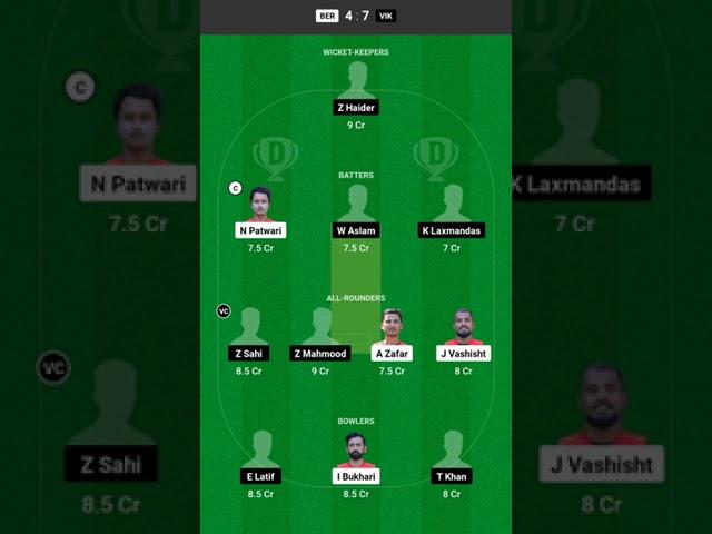 BER VS VIK DREAM11 PREDICTION! BER VS VIK !VIK VS BER !BER VS VIK !VIK VS BER DREAM11 PREDICTION!