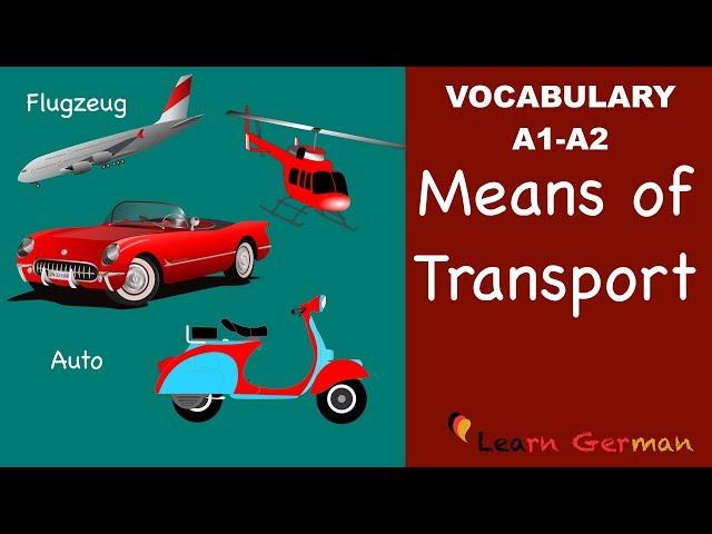 Learn German Vocabulary | German for daily use | Means of transport | Verkehrsmittel