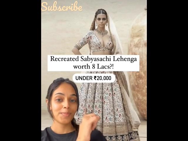 Recreating sabyasachi lahenga from scratch ️ credits:-@sanyapuri  @klassicC01