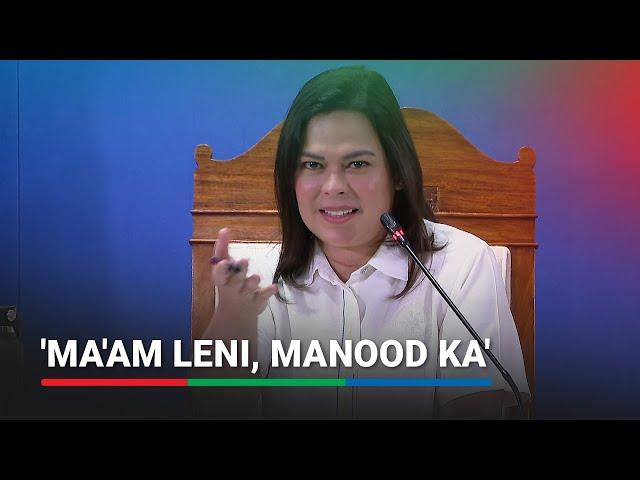 'Ako na lang mag-isa dito': Sara reacts to Bongbong, Leni shaking hands