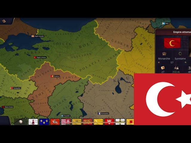 Age of history 3 fr :L’Empire Ottoman à ses Débuts : Peut-on Survivre en Difficulté Difficile ? lp1