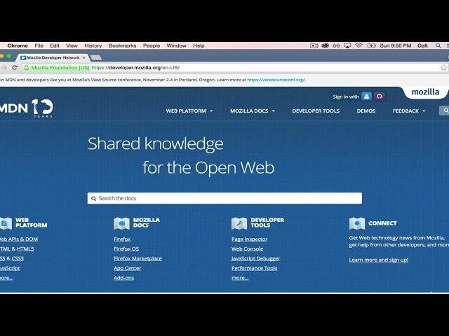 Introduction to MDN (Mozilla Developers Network)