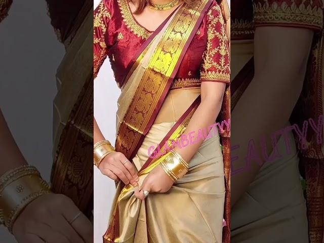 Cotton silk ki saree kaise pahne|#youtubeshorts #saree_draping_guide  #glambeautyy #drapingstyle