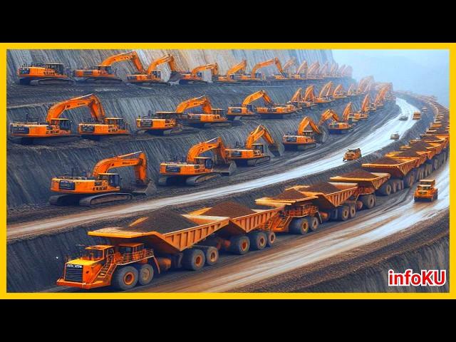 leveling 65 mountains | China uses thousands of heavy equipment