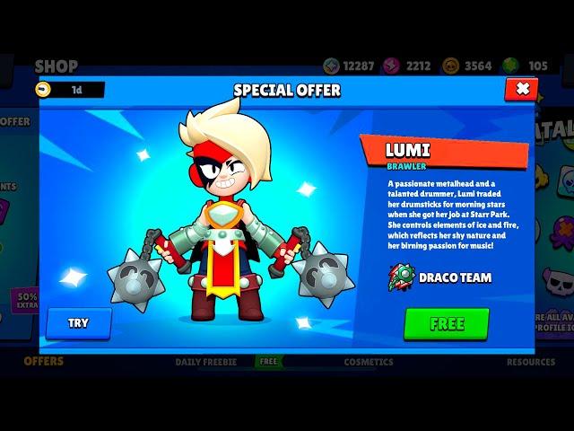 FREE LUMI !? NEW BRAWLER and GIFTS - Brawl Stars