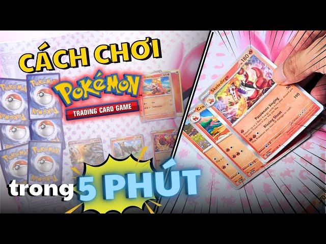 HƯỚNG DẪN cách chơi BÀI POKEMON TCG CƠ BẢN | Các bước ĐẤU BÀI Pokemon ĐƠN GIẢN| Pokemon Trading Card