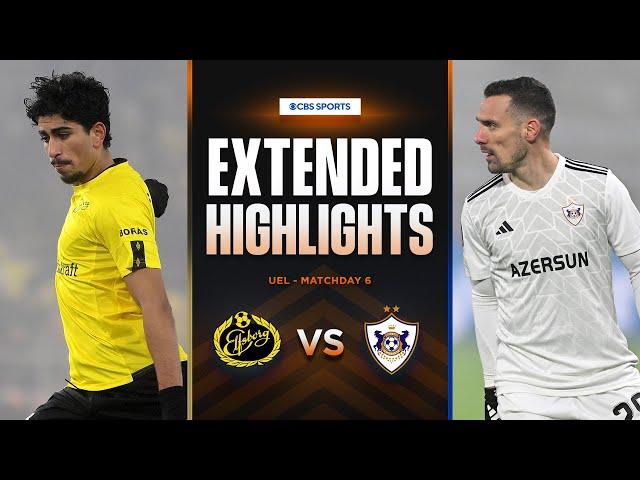 Elfsborg vs. Qarabag: Extended Highlights | UEL League Phase MD 6 | CBS Sports Golazo - Europe