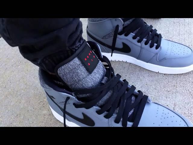 NIKE AIR JORDAN 1 RETRO HI HIGH "RARE AIR" COOL GREY GRAY/BLACK/WHITE 2015 ON FEET REVIEW HEAT!