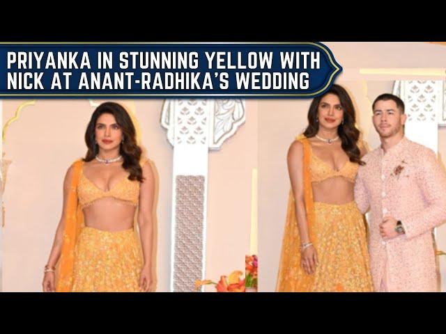 Priyanka Chopra GLOWS in yellow lehenga with Nick Jonas at Anant-Radhika's wedding