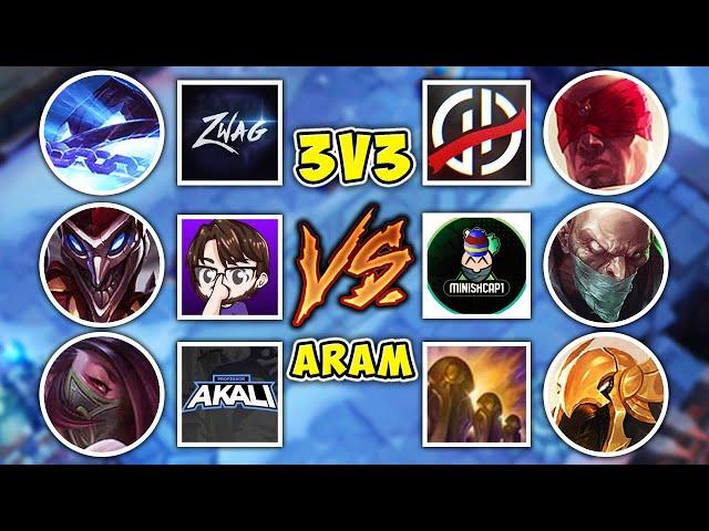 WE PLAYED A 3V3 YOUTUBER ARAM BATTLE! (Ft. Pink Ward, Professor Akali) - League of Legends