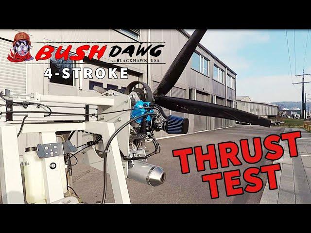 BlackHawk’s Bush Dawg HIGH OUTPUT 4-Stroke Paramotor ((THRUST TEST))