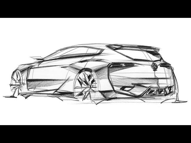 Car Design Sketch (How to sketch a car)