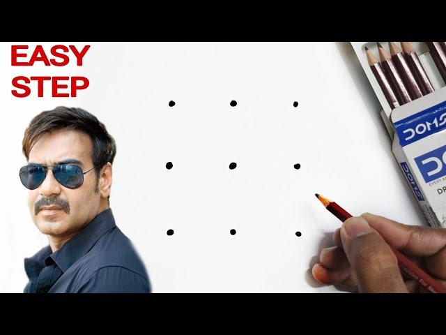 Singham Ajay Devgn Drawing // Outline drawing // Pencil drawing