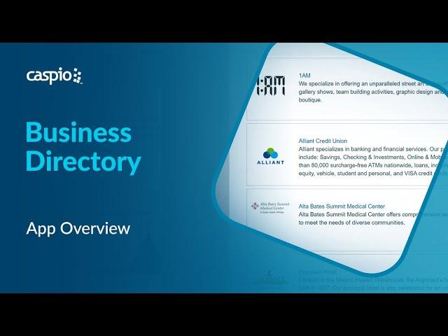 Business Directory Software Overview