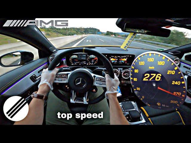 Mercedes-Benz A-Class A45 S AMG 421HP TOP SPEED DRIVE ON GERMAN AUTOBAHN 