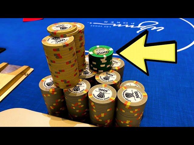 CHIP LEADING the Wynn $100,000 | Las Vegas Poker Vlog Day Two