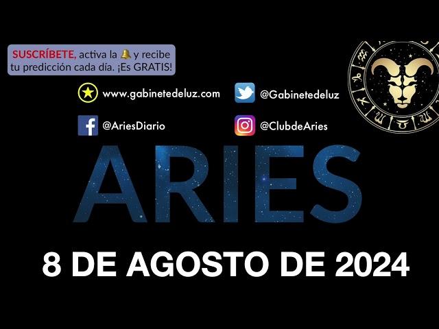 Horóscopo Diario - Aries - 8 de Agosto de 2024.