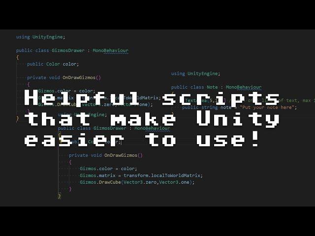 Helpful scripts that make Unity easier to use [RNDBITS-045]