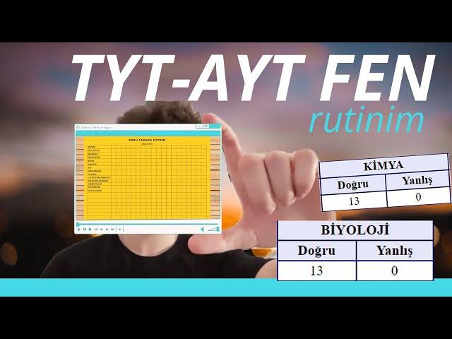 SIFIRDAN DERECE YAPTIRAN TYT-AYT FEN RUTİNİM