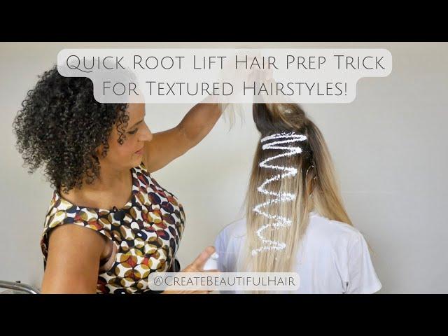 Quick Hair Prep Trick for Textured Hairstyles! Perfect for adding Root Lift, Volume and Secureness!