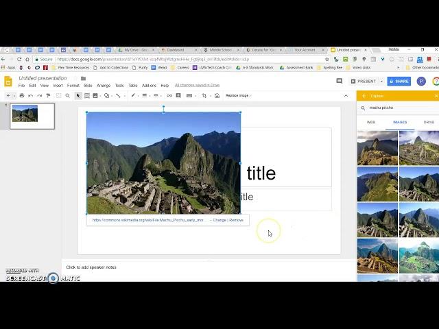 Image Citation in a Slide or Document