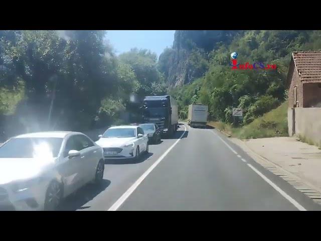 Restricții de circulație și trafic de coșmar pe DN6   drumul ce leagă Oltenia de Banat