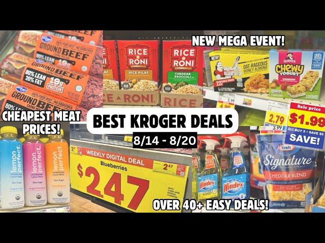 BEST KROGER DEALS | NEW KROGER MEGA EVENT | 40+ EASY COUPON DEALS TO SAVE MONEY | 8/14 - 8/20