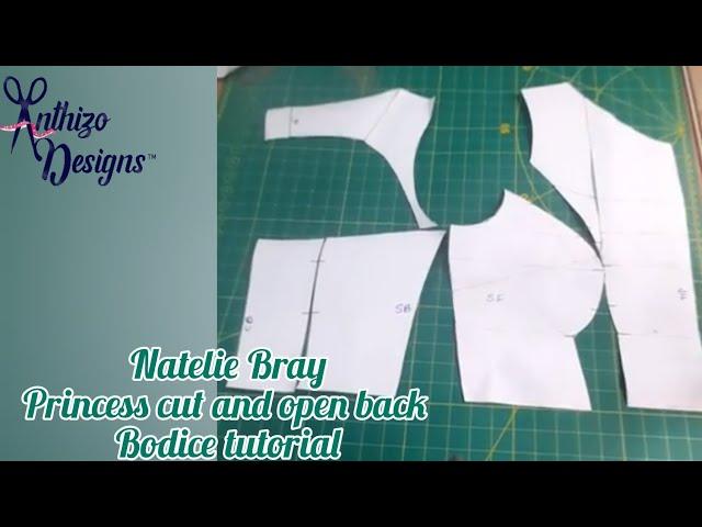 How to make a princess cut seam and open back bodice tutorial | Natalie Bray