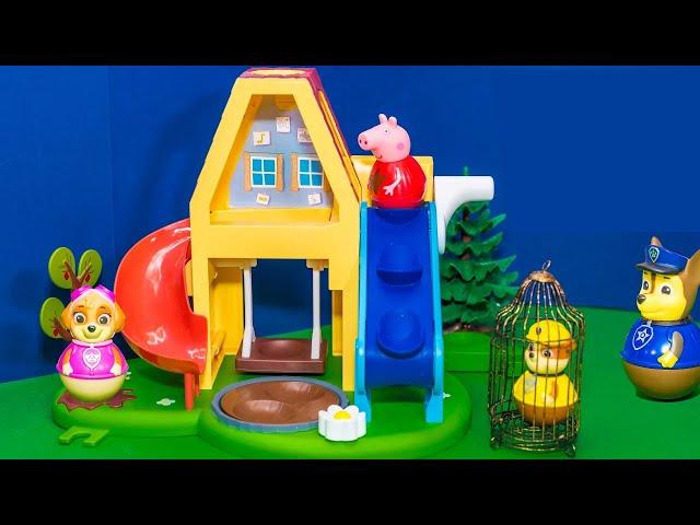 Exploring the Peppa Pig and Paw Patrol Play Weeble Treehouse PlaySet