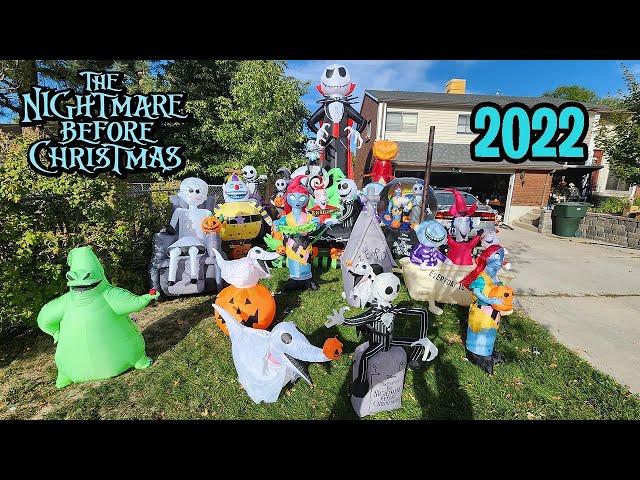 Unboxing 7 New Nightmare Before Christmas Inflatabes & Setting up our New 2022 Halloween Display!