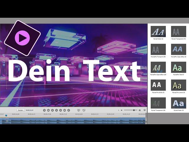 Text im Video einblenden und animieren - Adobe Premiere Elements | Tutorial