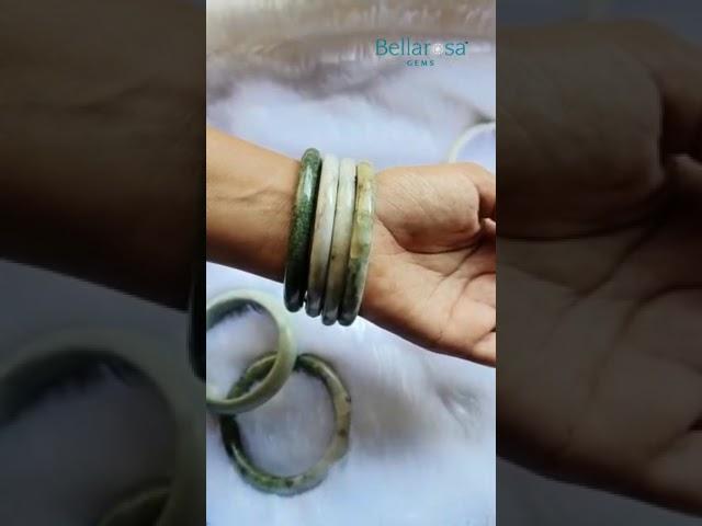 Bellarosa Gems| Natural Certified |Green Jade Bangle