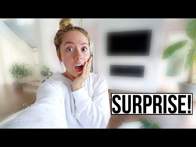 NEW Surprise Fireplace REVEAL! Ashley Nichole Vlogs