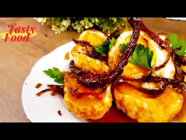 [GiveAwayRecipe] Deep Fried Eggs With Sweet Sauce So Easy and Delicious:Thai Food | Tasty Food