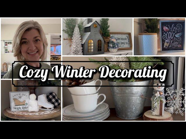 Cozy Winter Home Tour 2024 | After Christmas Decorate With Me | Winter Decorate With Me