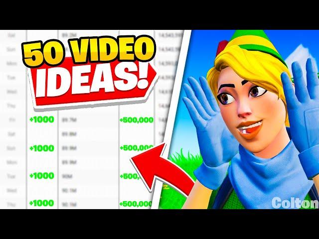 50 BEST Fortnite Video Ideas That Will Grow Your Channel in Chapter 4!