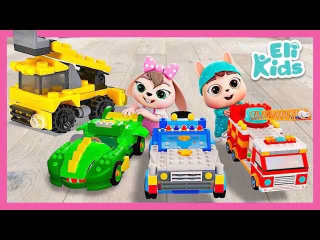Toy Trucks & Cars Building Blocks | Eli Kids Songs & Nursery Rhymes