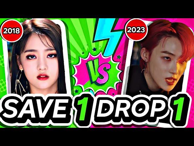 SAVE ONE DROP ONE KPOP SONG : 2018 vs 2023 | KPORANGAME#kpoptrivia