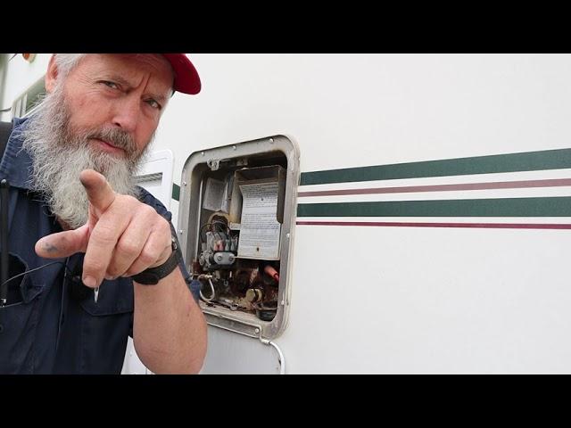 Testing And Changing Heating Element In Suburban Water Heater. Meet A True American Hero !!