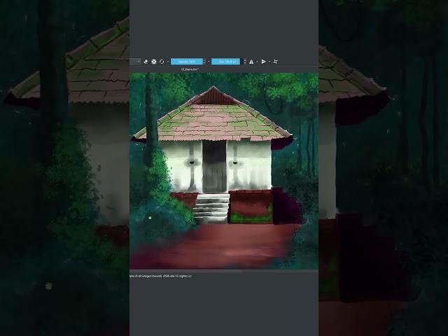 Digital Painting tutorial by Manu Tharavattam #shorts