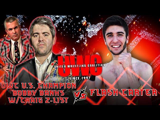 Flash's First Ever Indie Wrestling Championship Win! Flash Carter vs Bobby Banks UWC US Title Match